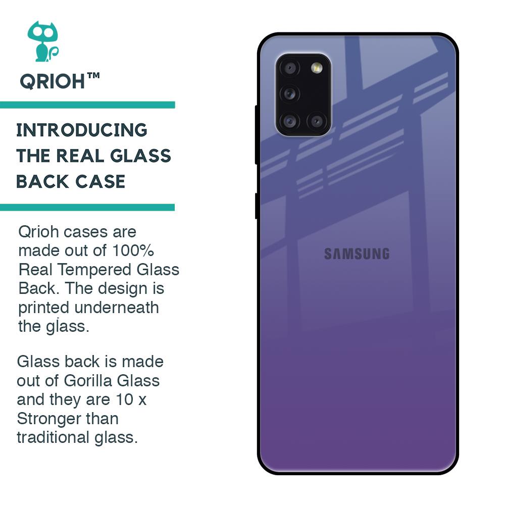 Indigo Pastel Glass Case For Samsung Galaxy A31