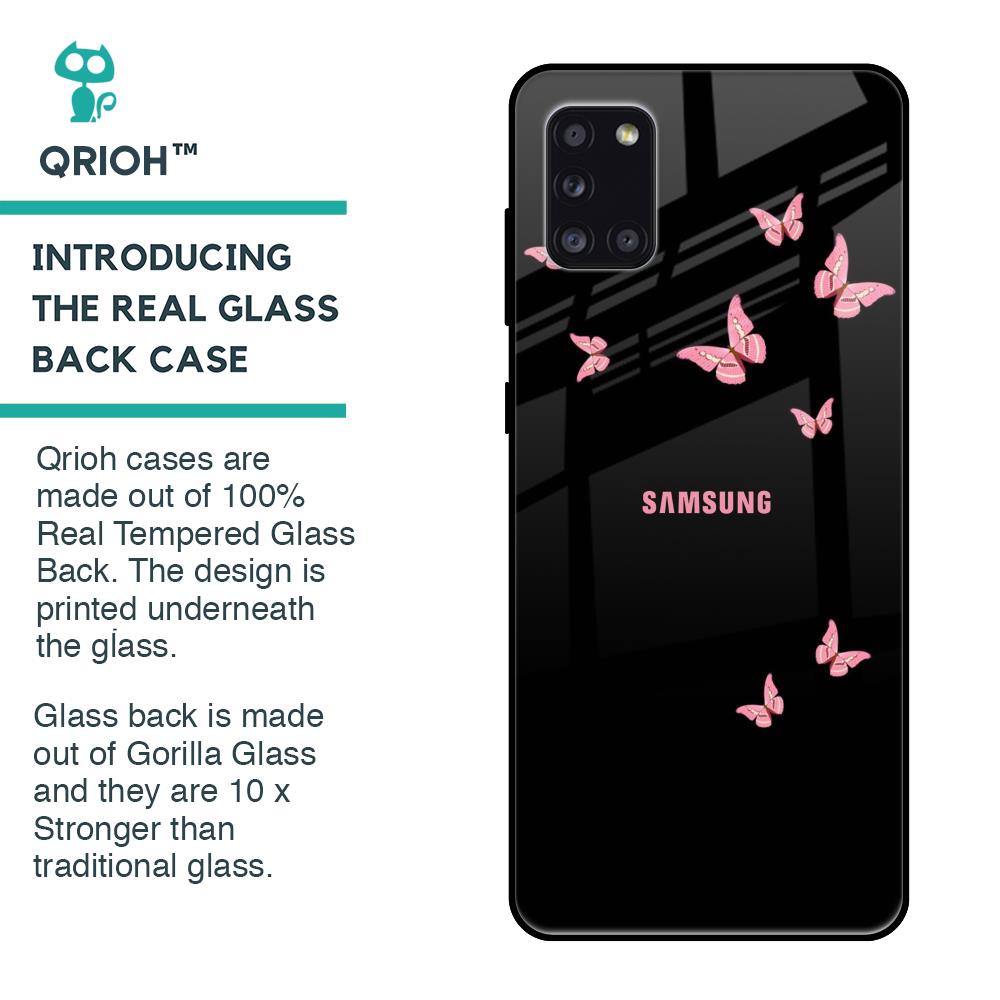 Fly Butterfly Glass Case for Samsung Galaxy A31
