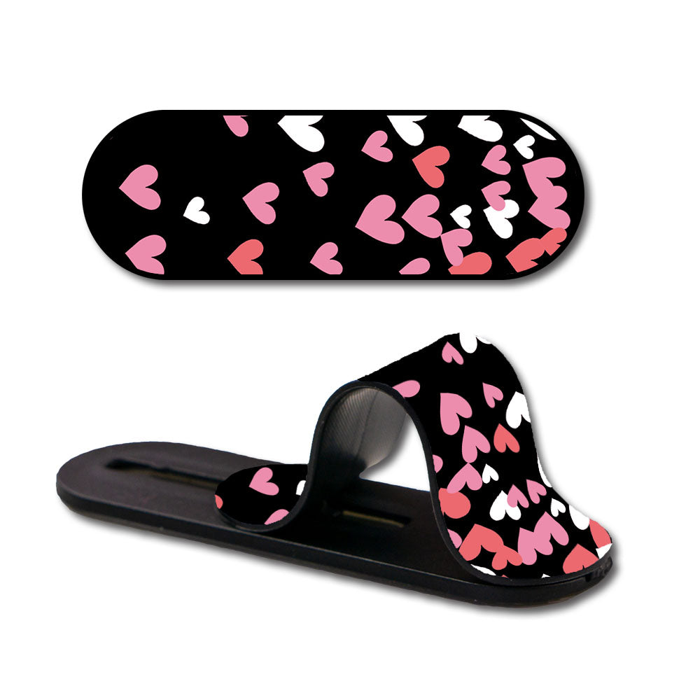 Free Fly Hearts Glass case with Slider Phone Grip Combo