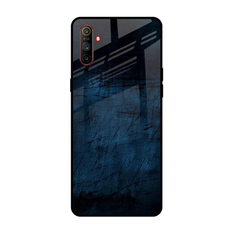 Dark Blue Grunge Realme C3 Glass Back Cover Online