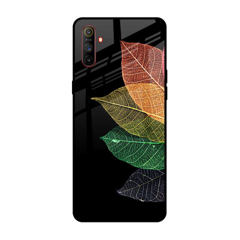 Colorful Leaves Realme C3 Glass Back Cover Online