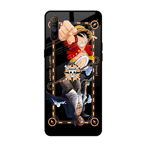 Shanks & Luffy Realme C3 Glass Back Cover Online