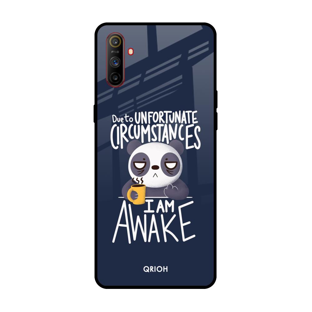 Struggling Panda Realme C3 Glass Back Cover Online
