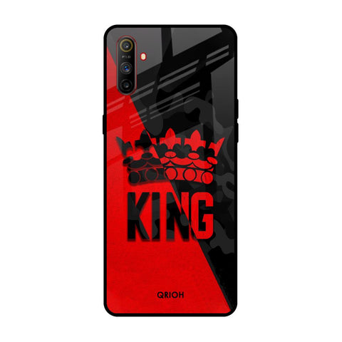 I Am A King Realme C3 Glass Back Cover Online