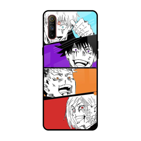 Anime Sketch Realme C3 Glass Back Cover Online