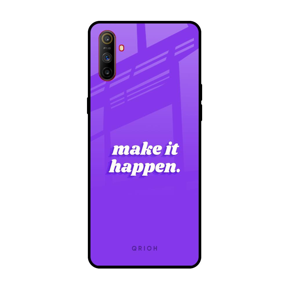 Make it Happen Realme C3 Glass Back Cover Online