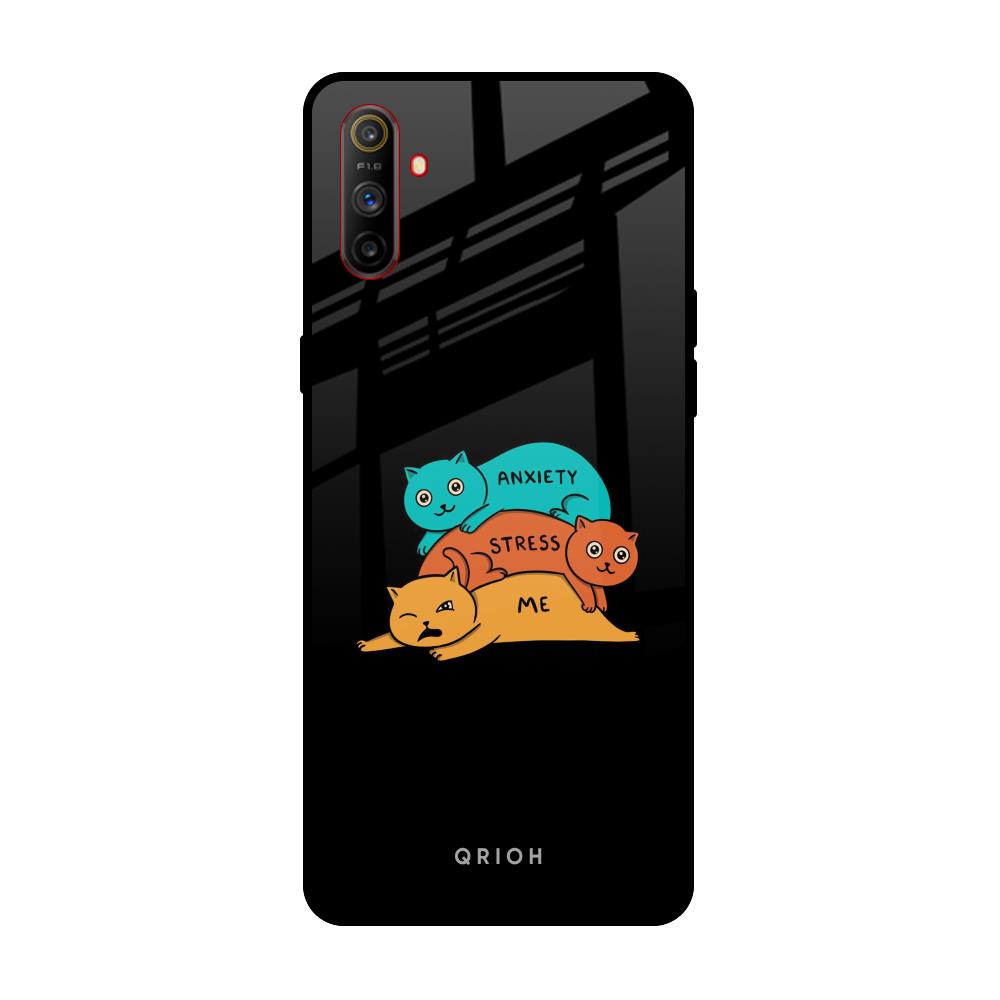 Anxiety Stress Realme C3 Glass Back Cover Online