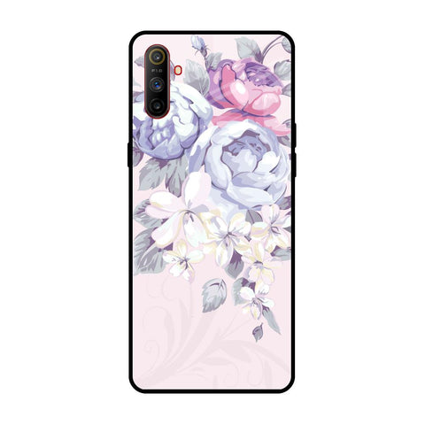 Elegant Floral Realme C3 Glass Back Cover Online