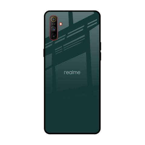 Olive Realme C3 Glass Back Cover Online