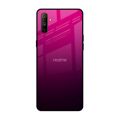 Purple Ombre Pattern Realme C3 Glass Back Cover Online