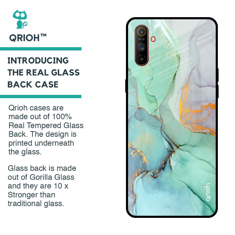 Green Marble Glass case for Realme C3