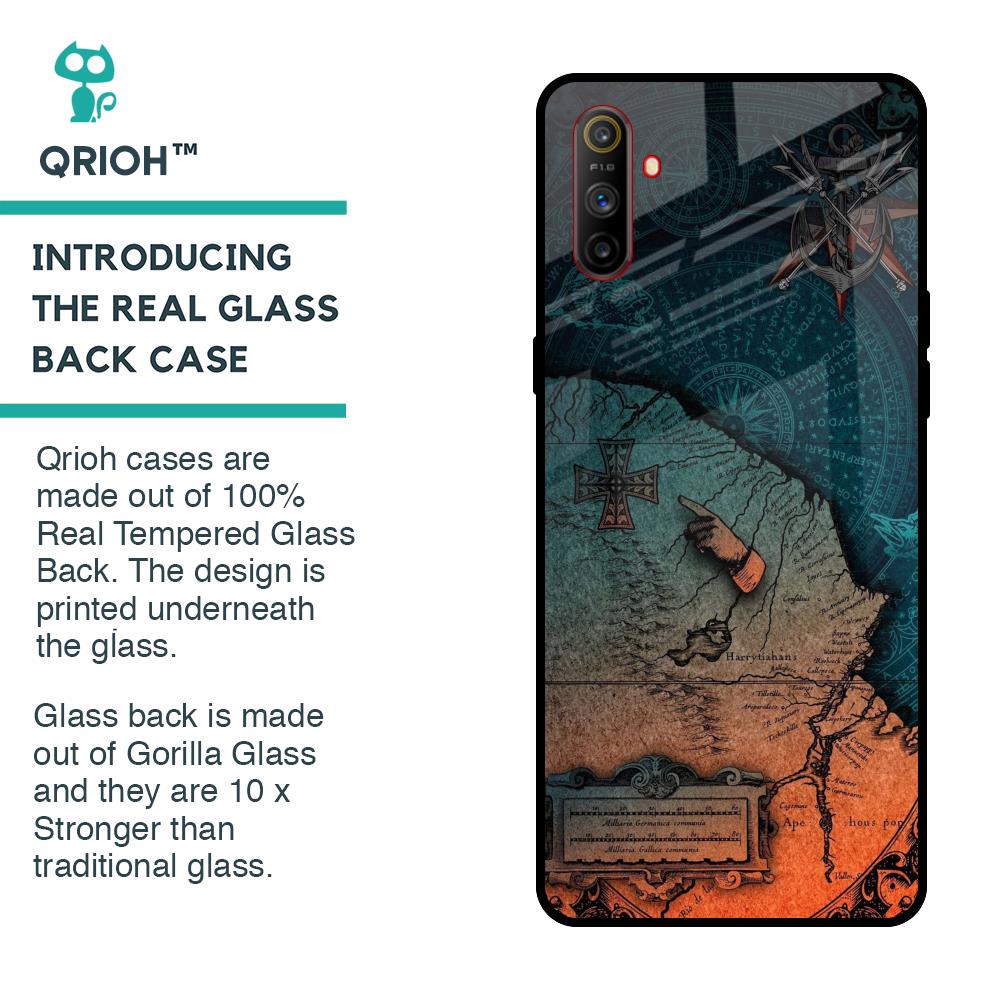 Geographical Map Glass Case for Realme C3