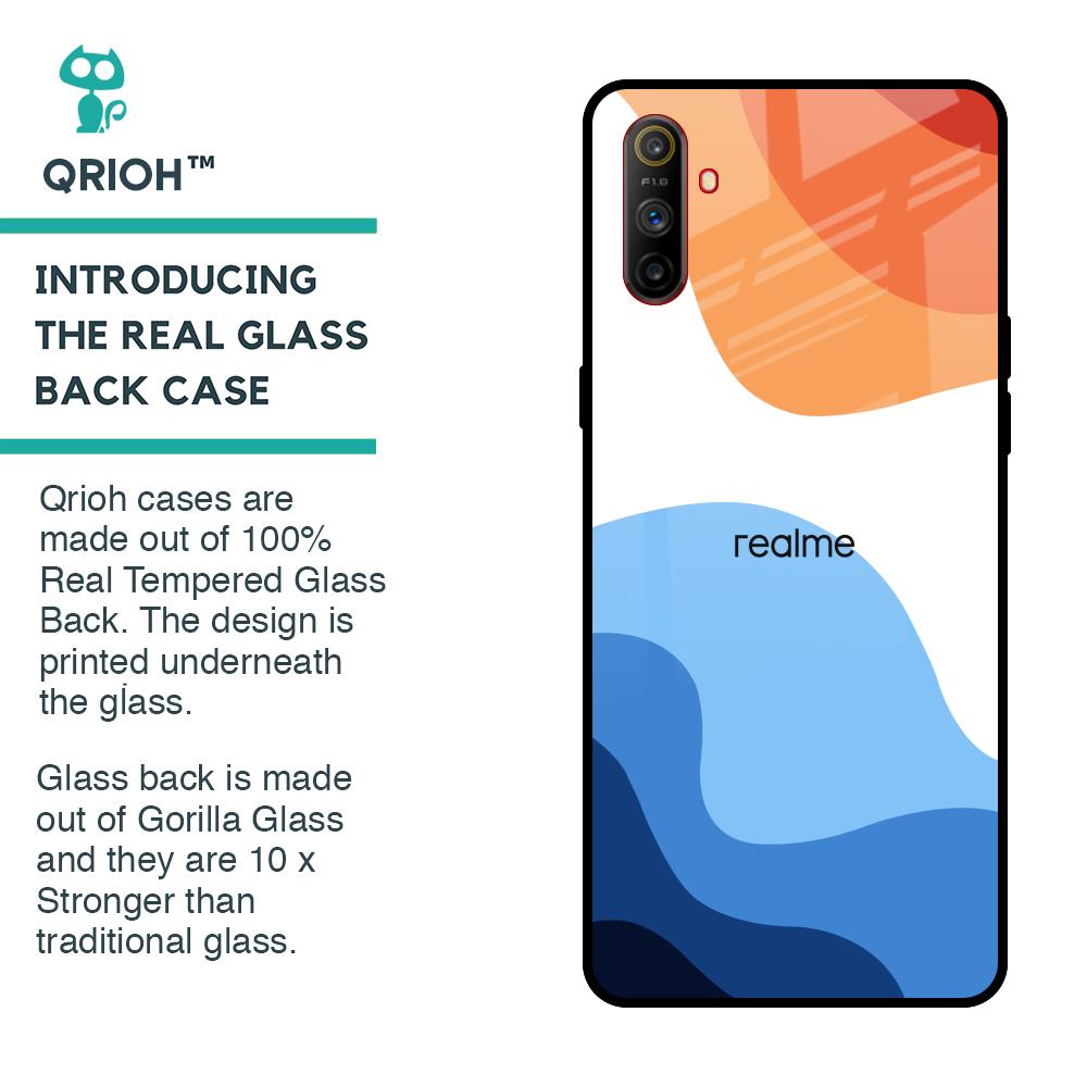 Wavy Color Pattern Glass Case for Realme C3