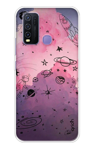 Space Doodles Art Vivo Y50 Back Cover