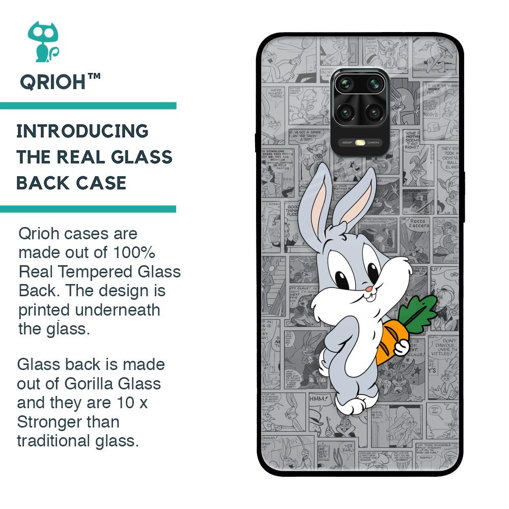 Cute Baby Bunny Glass Case for Poco M2 Pro
