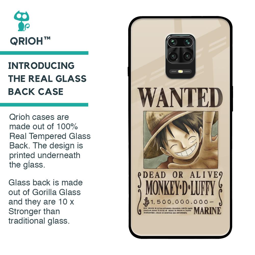 Luffy Wanted Glass Case for Poco M2 Pro