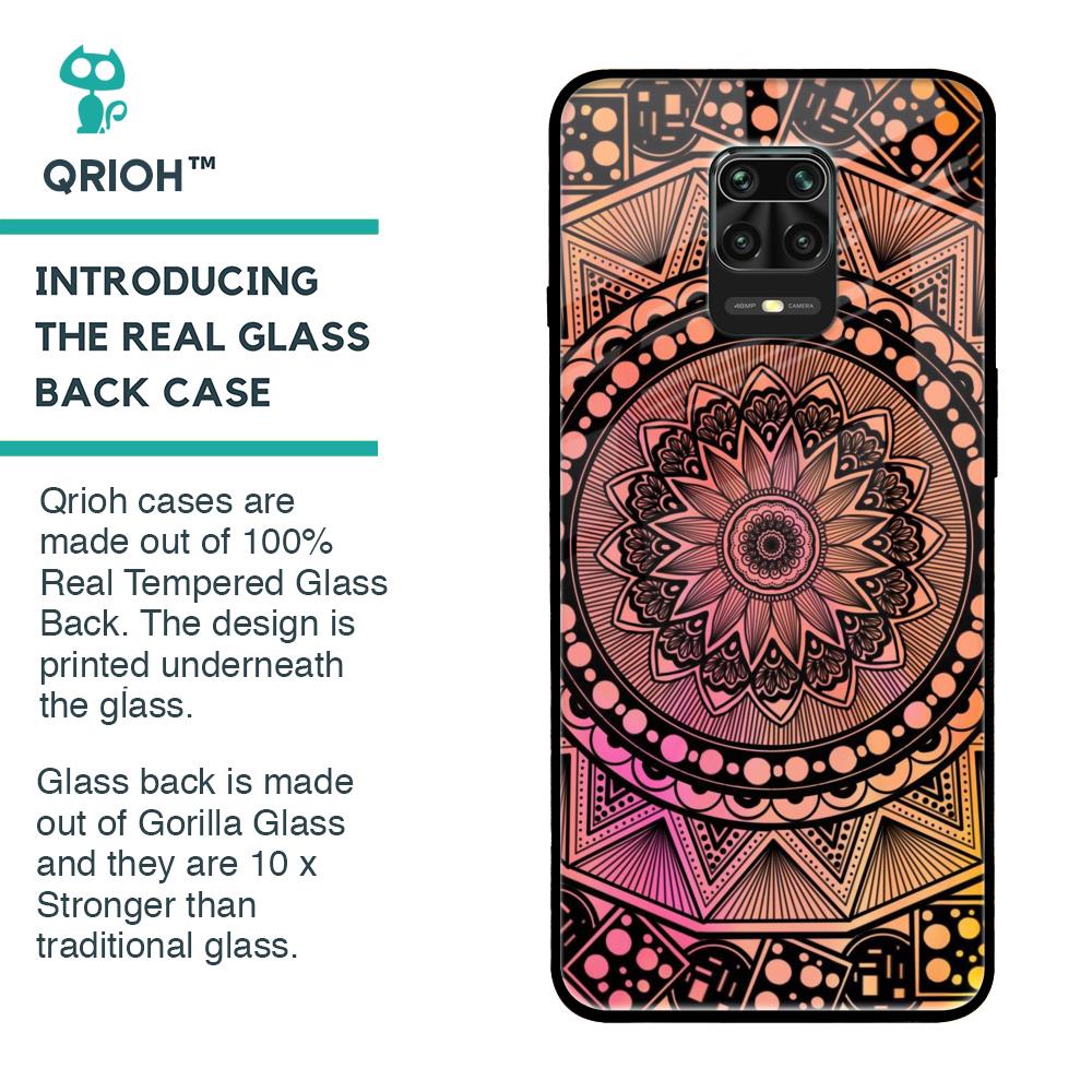 Floral Mandala Glass Case for Poco M2 Pro
