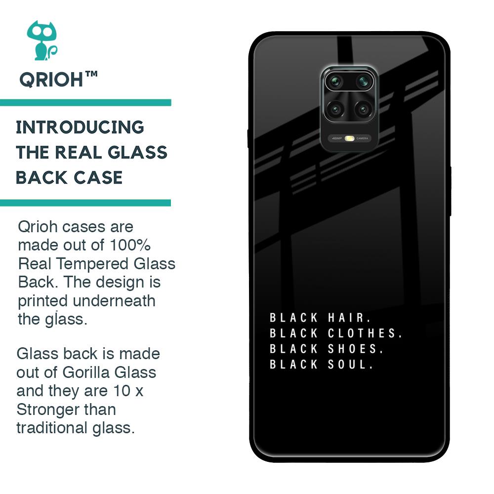 Black Soul Glass Case for Poco M2 Pro