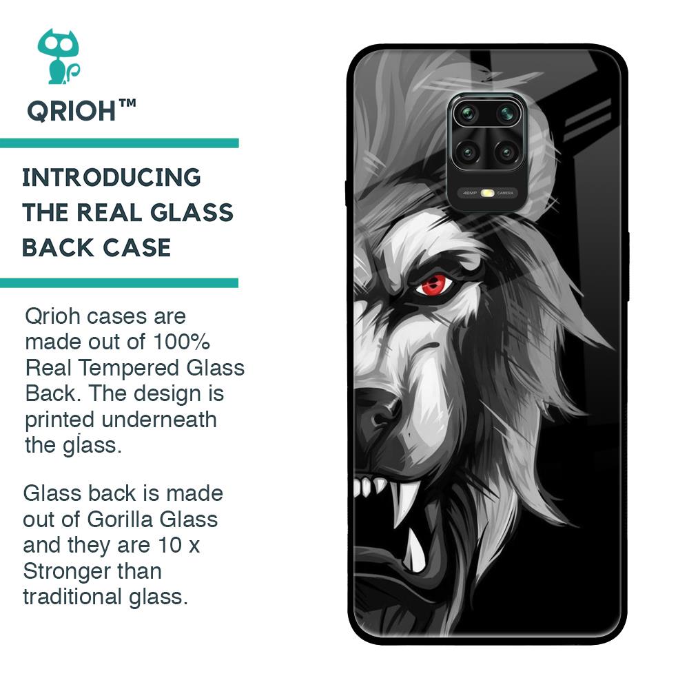 Wild Lion Glass Case for Poco M2 Pro