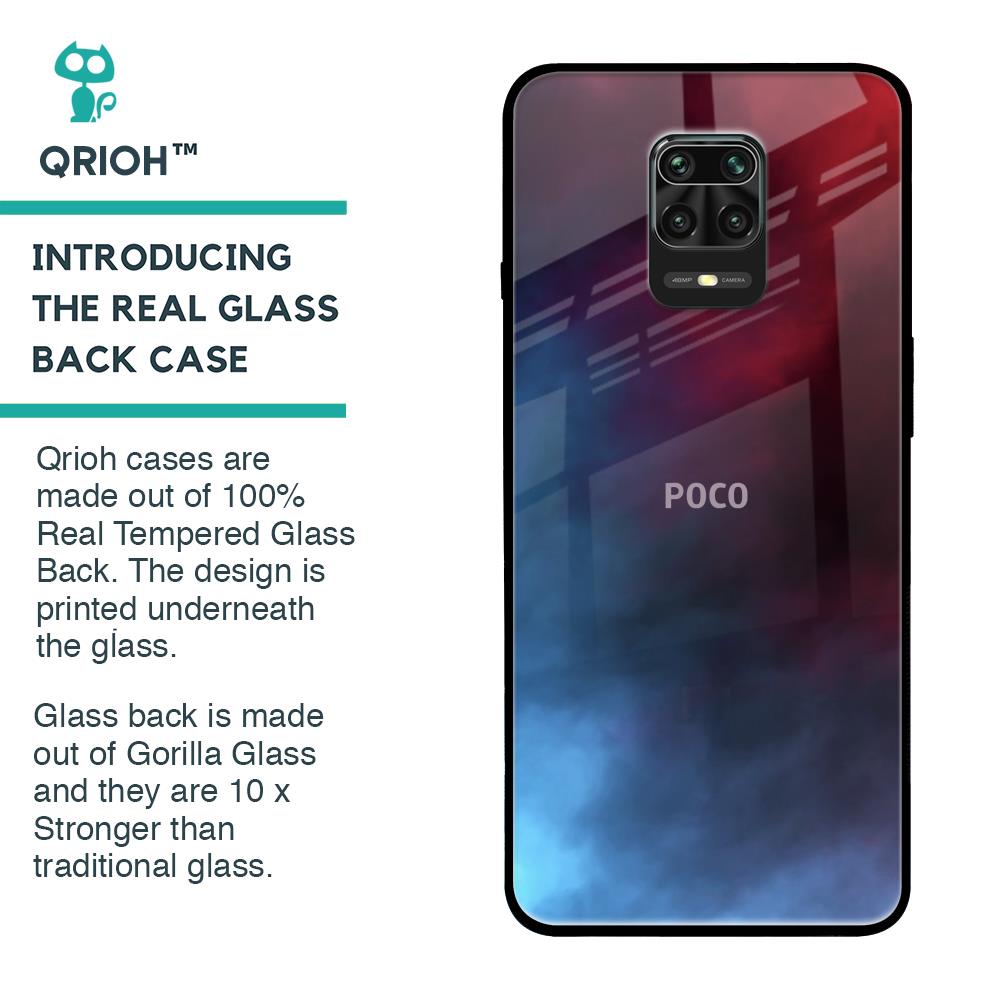 Smokey Watercolor Glass Case for Poco M2 Pro