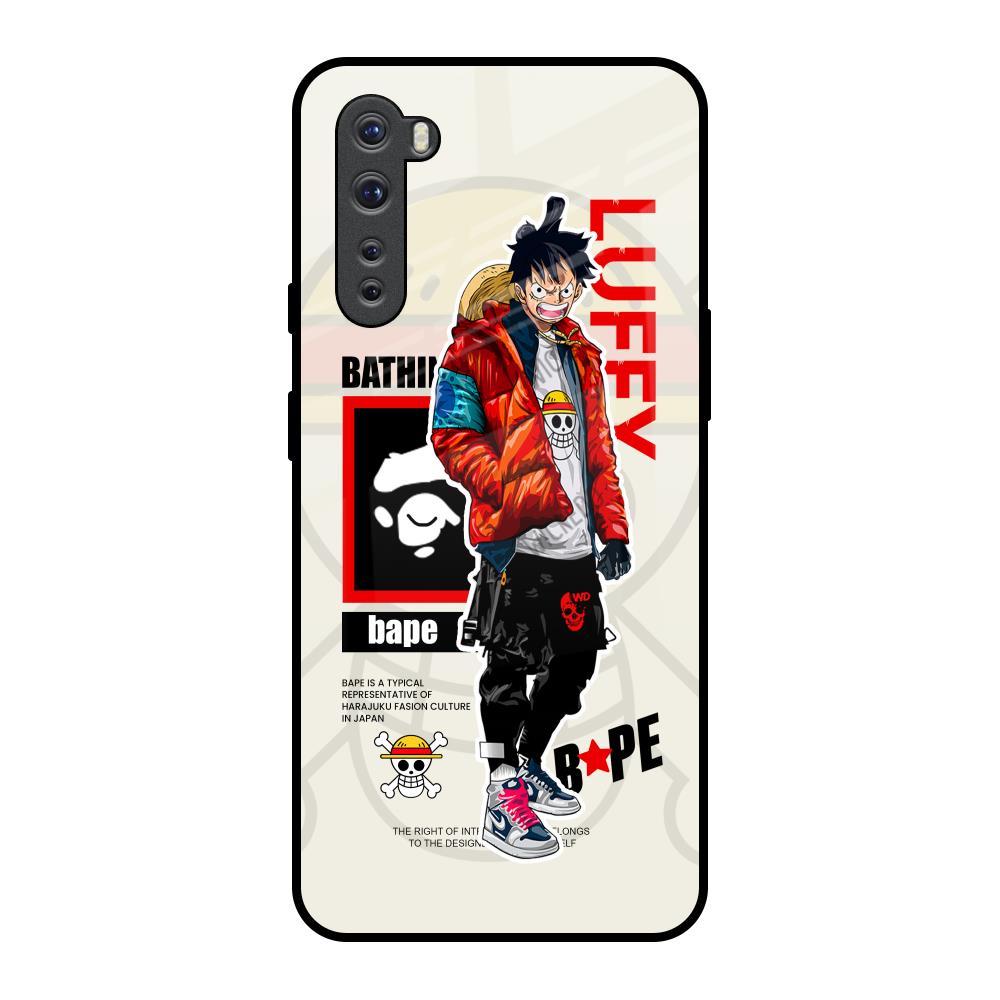 Bape Luffy OnePlus Nord Glass Back Cover Online
