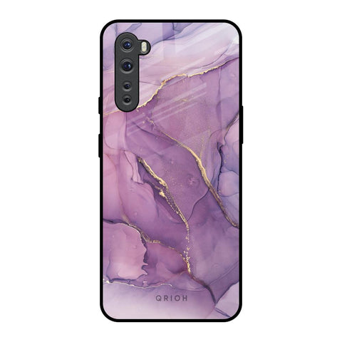 Purple Gold Marble OnePlus Nord Glass Back Cover Online