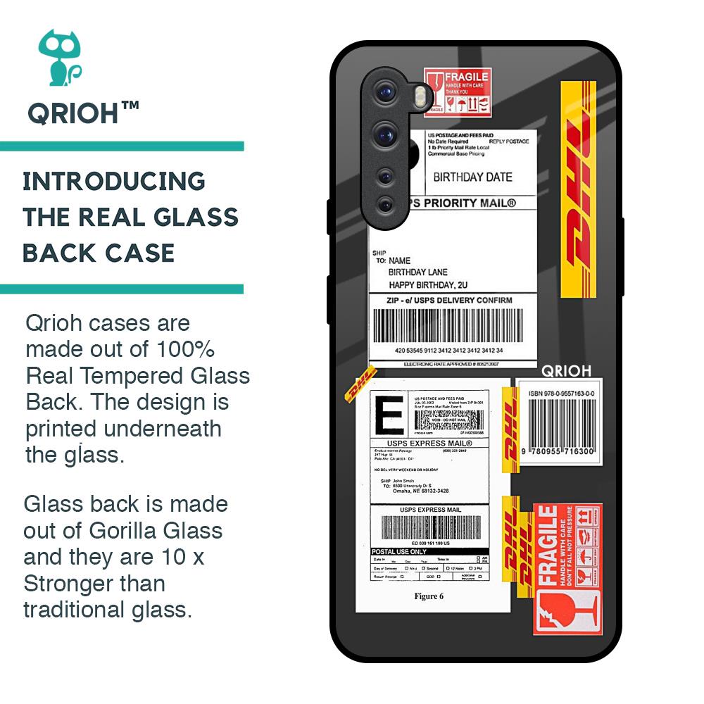 Cool Barcode Label Glass Case For OnePlus Nord