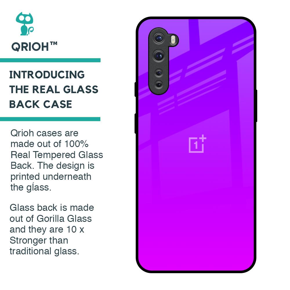 Purple Pink Glass Case for OnePlus Nord