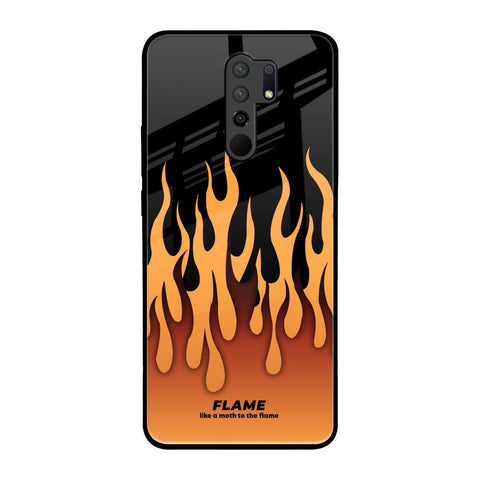 Fire Flame Redmi 9 prime Glass Back Cover Online