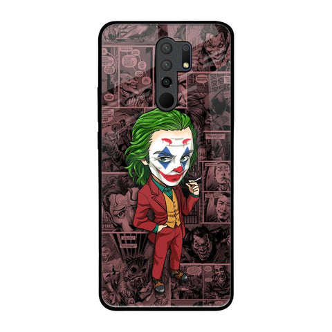Joker Cartoon Redmi 9 prime Glass Back Cover Online