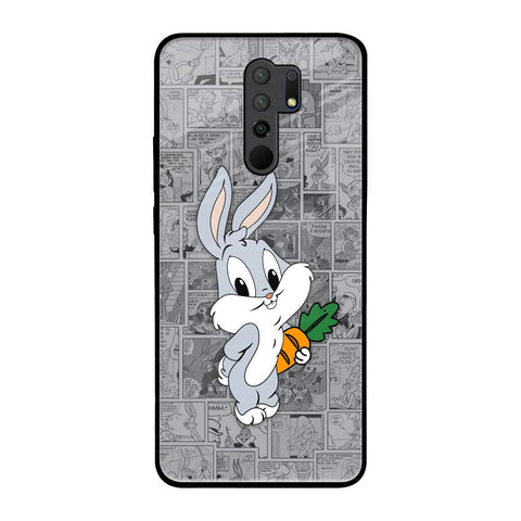 Cute Baby Bunny Redmi 9 prime Glass Back Cover Online