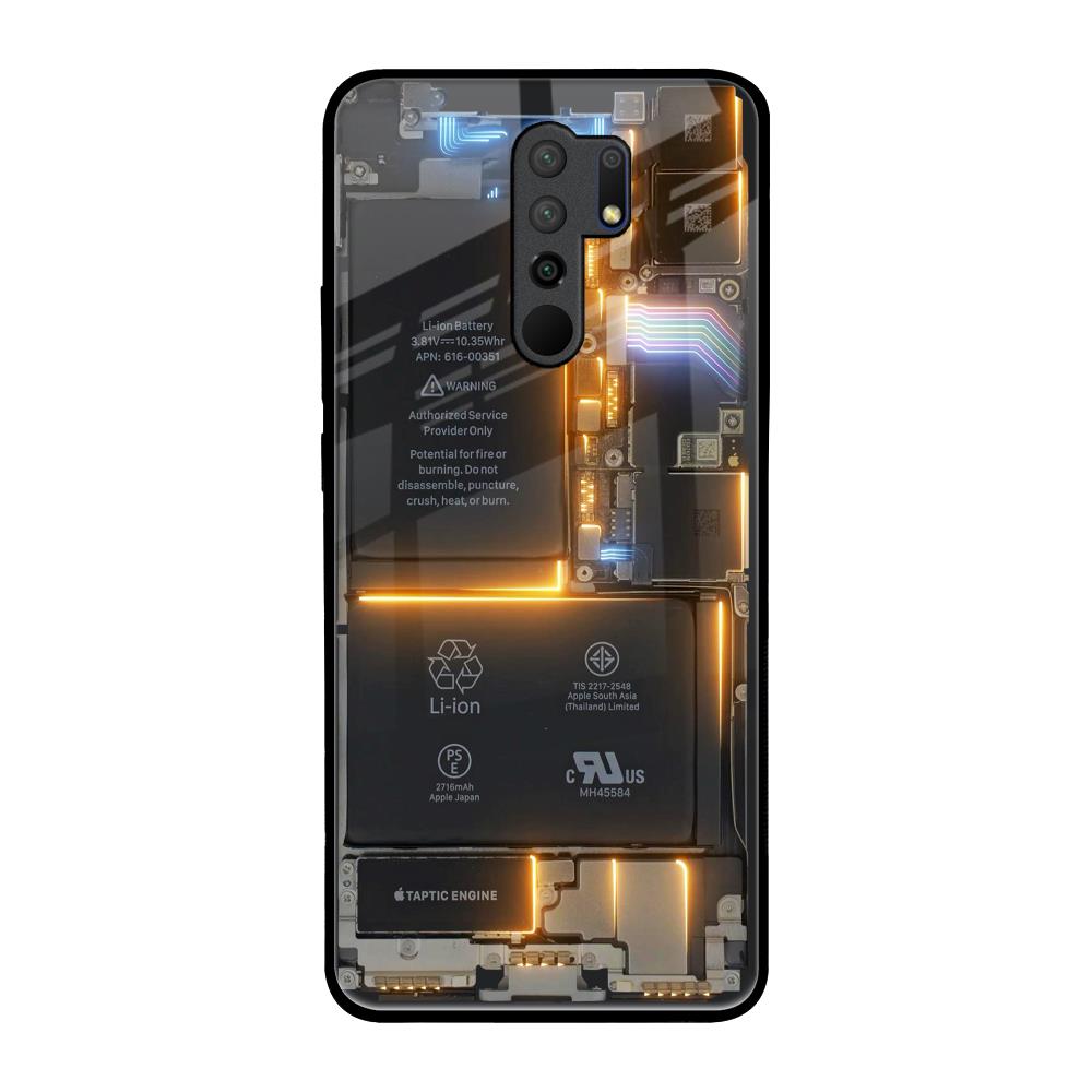 Glow Up Skeleton Redmi 9 prime Glass Back Cover Online