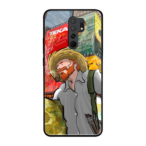 Loving Vincent Redmi 9 prime Glass Back Cover Online