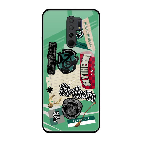 Slytherin Redmi 9 prime Glass Back Cover Online