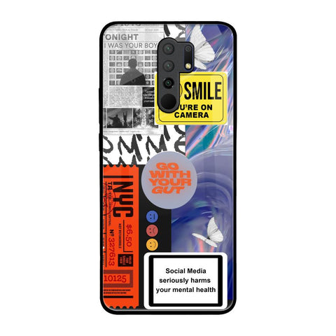 Smile for Camera Redmi 9 prime Glass Back Cover Online