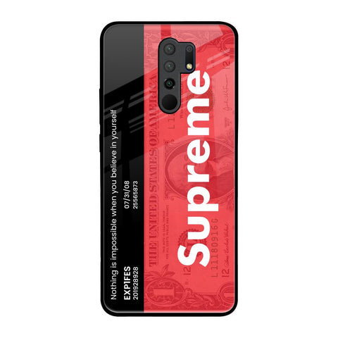 Supreme Ticket Redmi 9 prime Glass Back Cover Online
