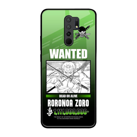 Zoro Wanted Redmi 9 prime Glass Back Cover Online