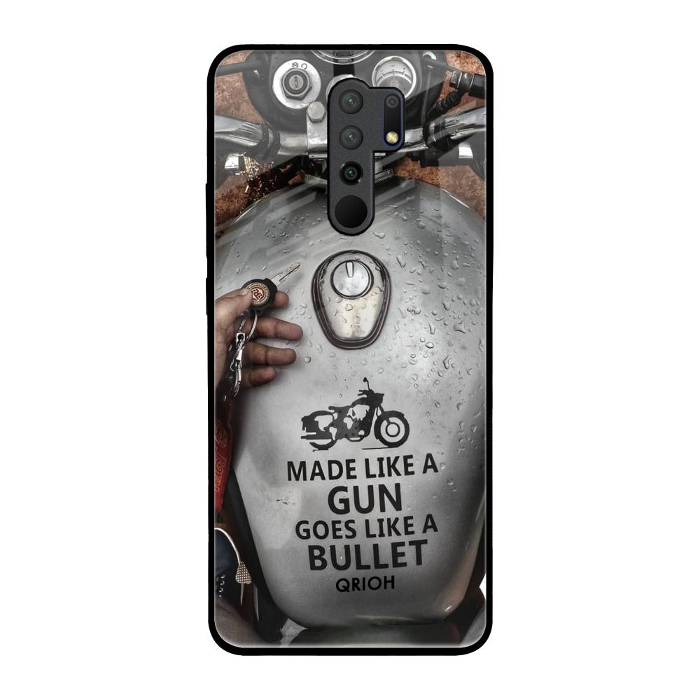 Royal Bike Redmi 9 prime Glass Back Cover Online