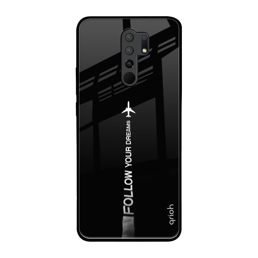 Follow Your Dreams Redmi 9 prime Glass Back Cover Online