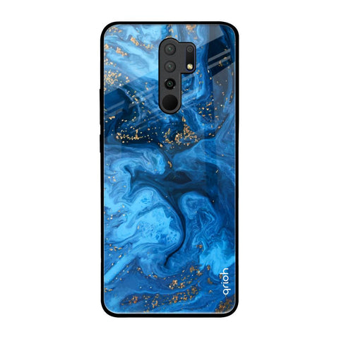 Gold Sprinkle Redmi 9 prime Glass Back Cover Online