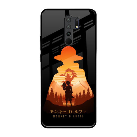 Luffy One Piece Redmi 9 prime Glass Back Cover Online