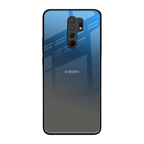 Blue Grey Ombre Redmi 9 prime Glass Back Cover Online