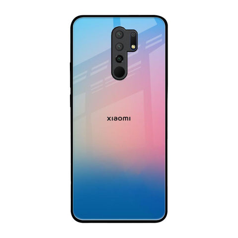 Blue & Pink Ombre Redmi 9 prime Glass Back Cover Online