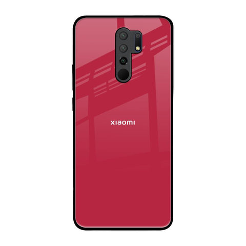 Solo Maroon Redmi 9 prime Glass Back Cover Online