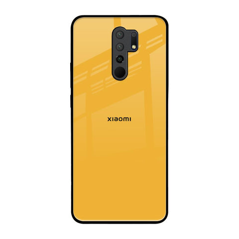 Fluorescent Yellow Redmi 9 prime Glass Back Cover Online