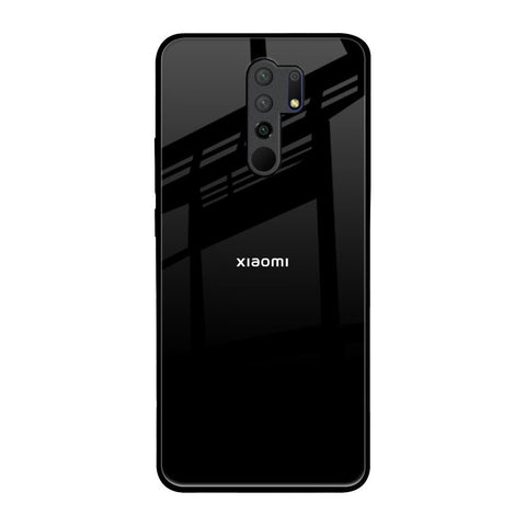Jet Black Redmi 9 prime Glass Back Cover Online
