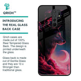 Moon Wolf Glass Case for Redmi 9 prime
