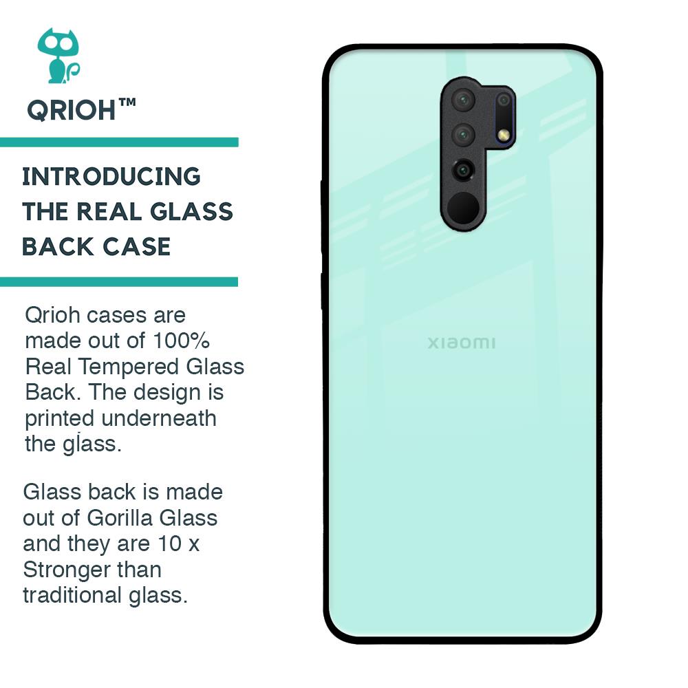 Teal Glass Case for Redmi 9 prime