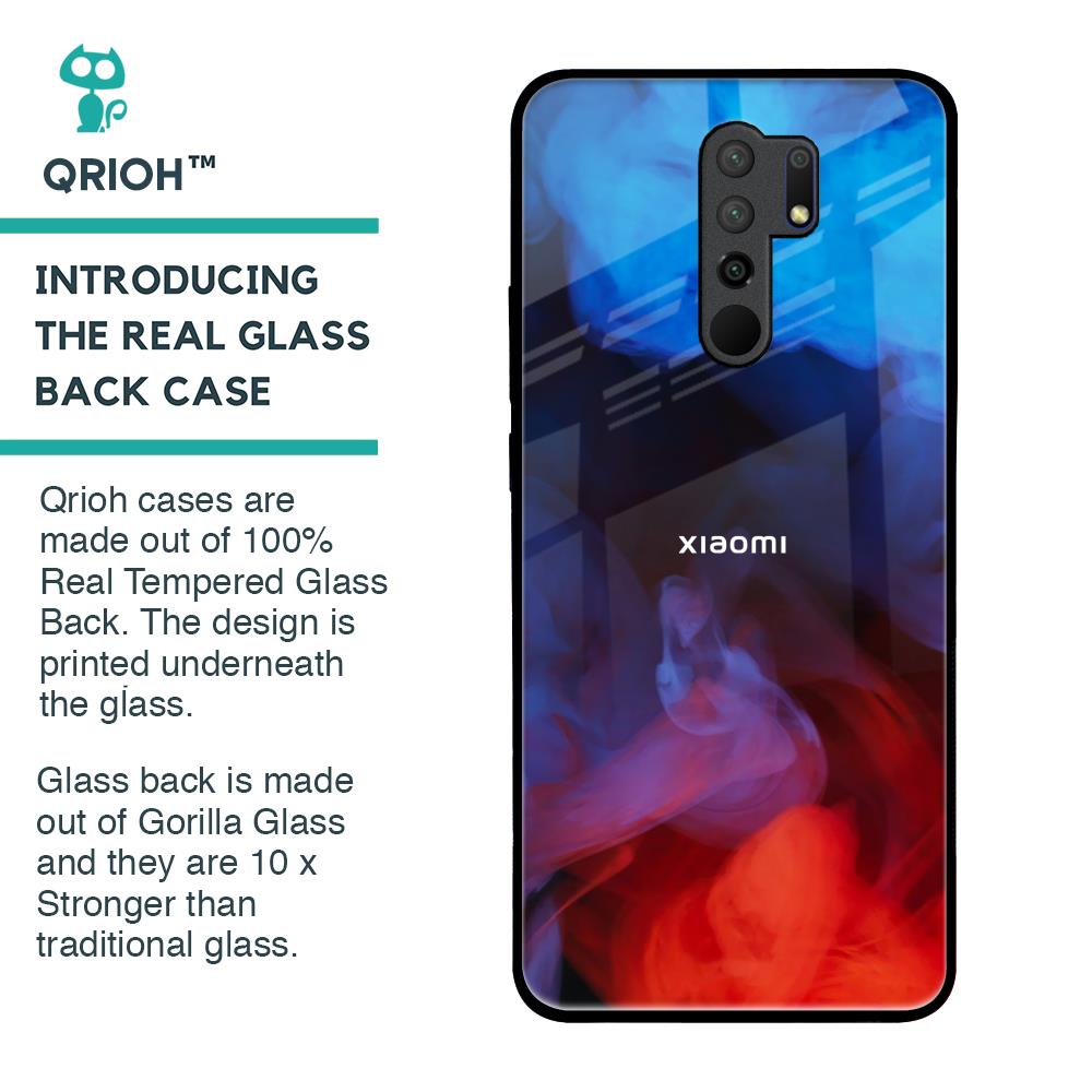 Dim Smoke Glass Case for Redmi 9 prime