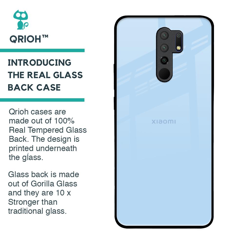 Pastel Sky Blue Glass Case for Redmi 9 prime